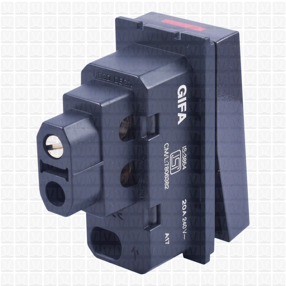 Gifa Grey One Way Switch 20 Amp One Way Switch Vardhman Shop