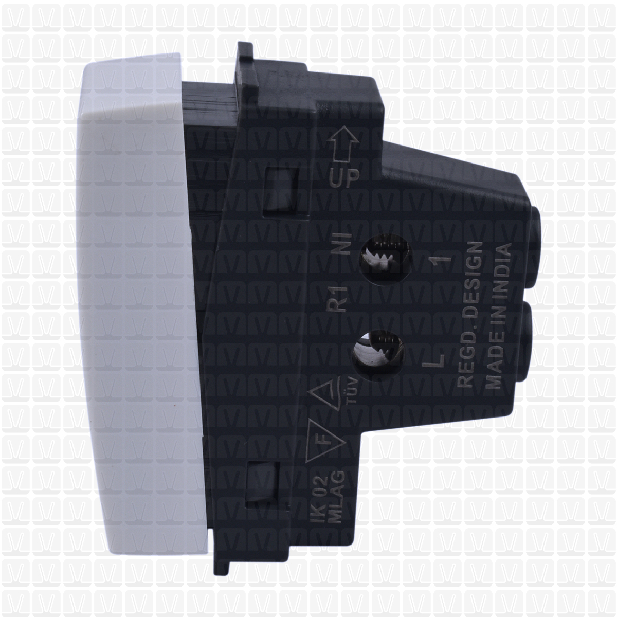 GM White One Way Switch 10 Amp One Way Switch Vardhman Shop