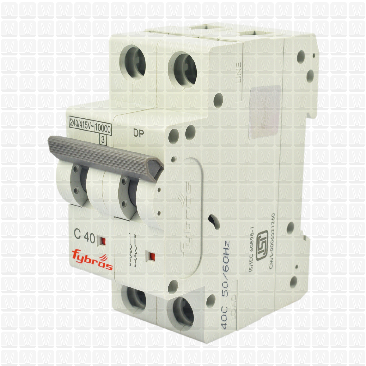 Fybros Armor 40 Amp Double Pole MCB