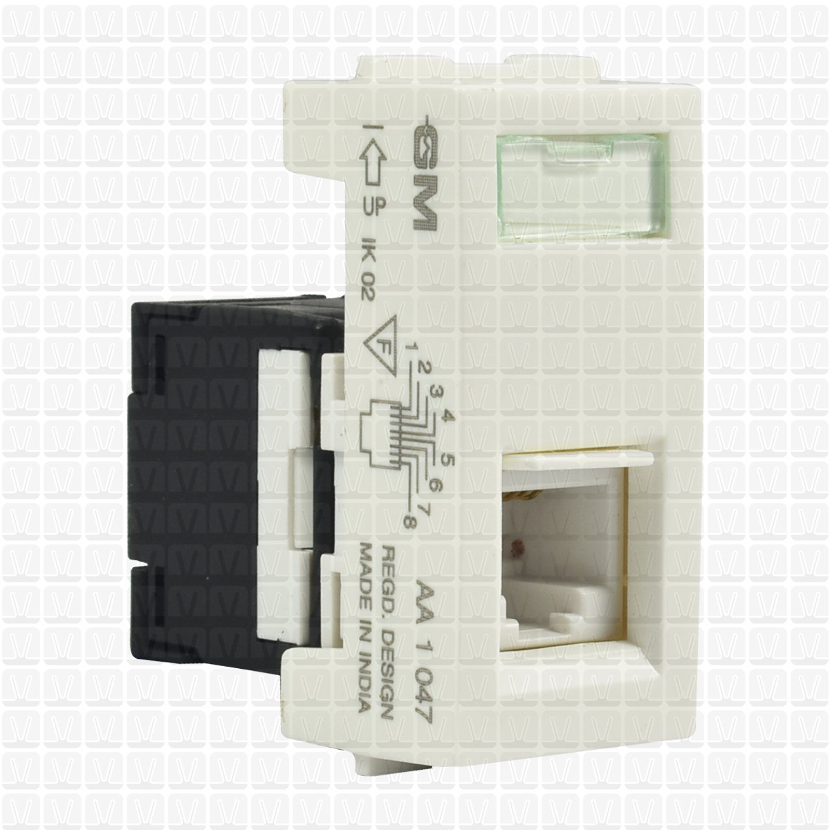 GM White RJ-45 Socket