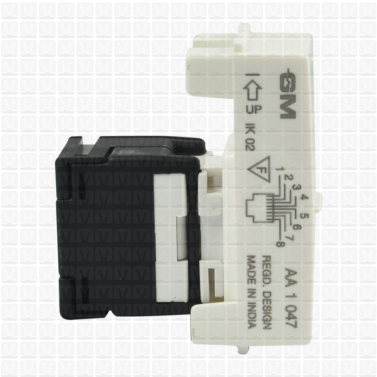 GM White RJ-45 Socket