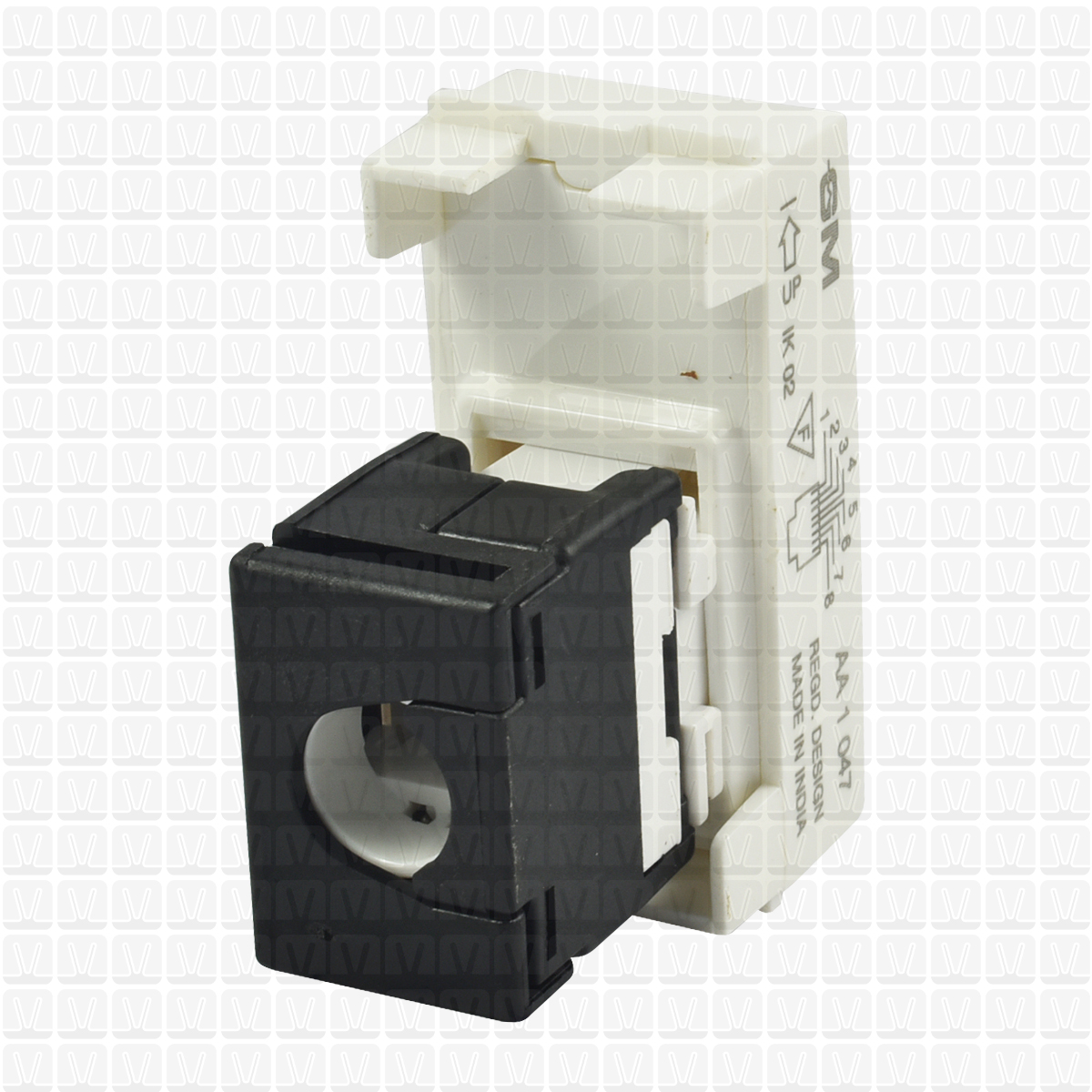 GM White RJ-45 Socket