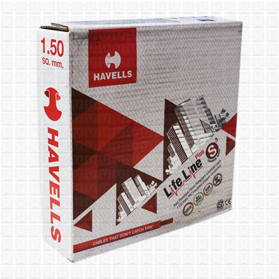 HAVELLS 1.5 mm Wire Red Life Line (90 Mtr./Bundle)