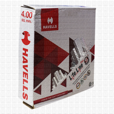 HAVELLS 4.0 mm Wire Red Life Line (90 Mtr./Bundle)