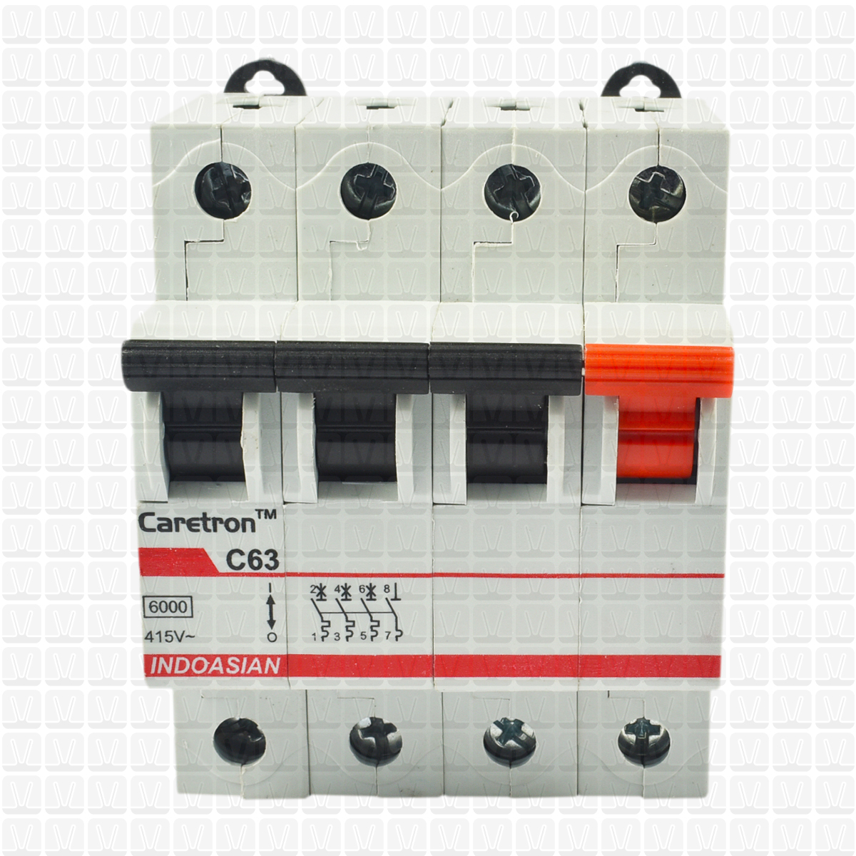 Caretron 63 Amp Three Pole Neutral MCB