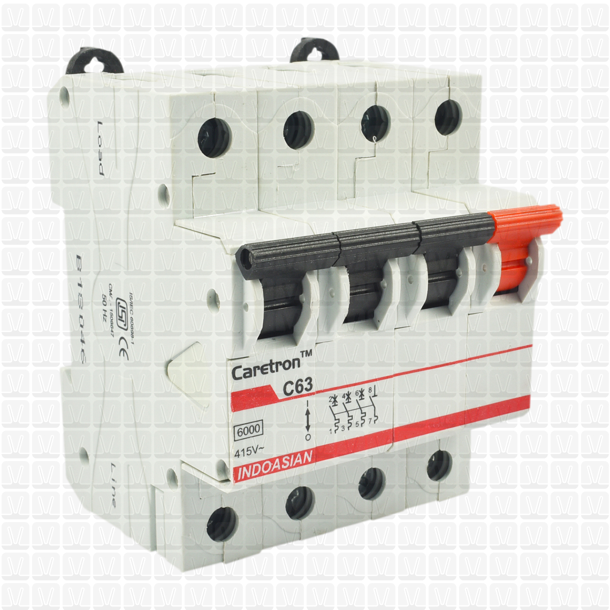 Caretron 63 Amp Three Pole Neutral MCB