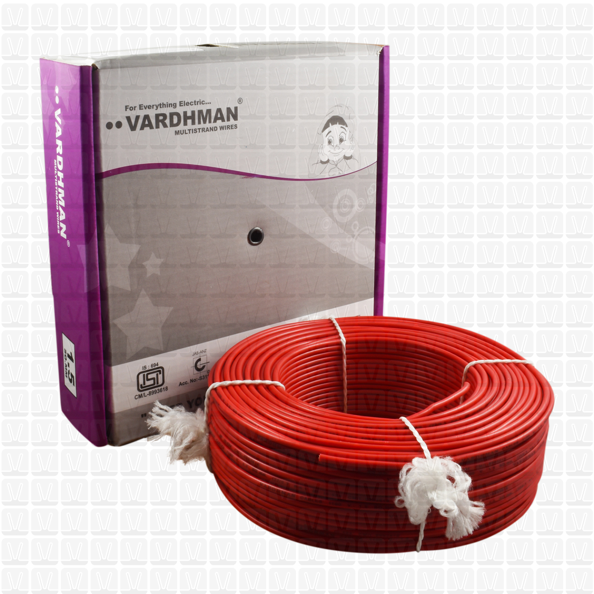 VARDHMAN 1.5 mm Wire Red (90 Mtr./Bundle)