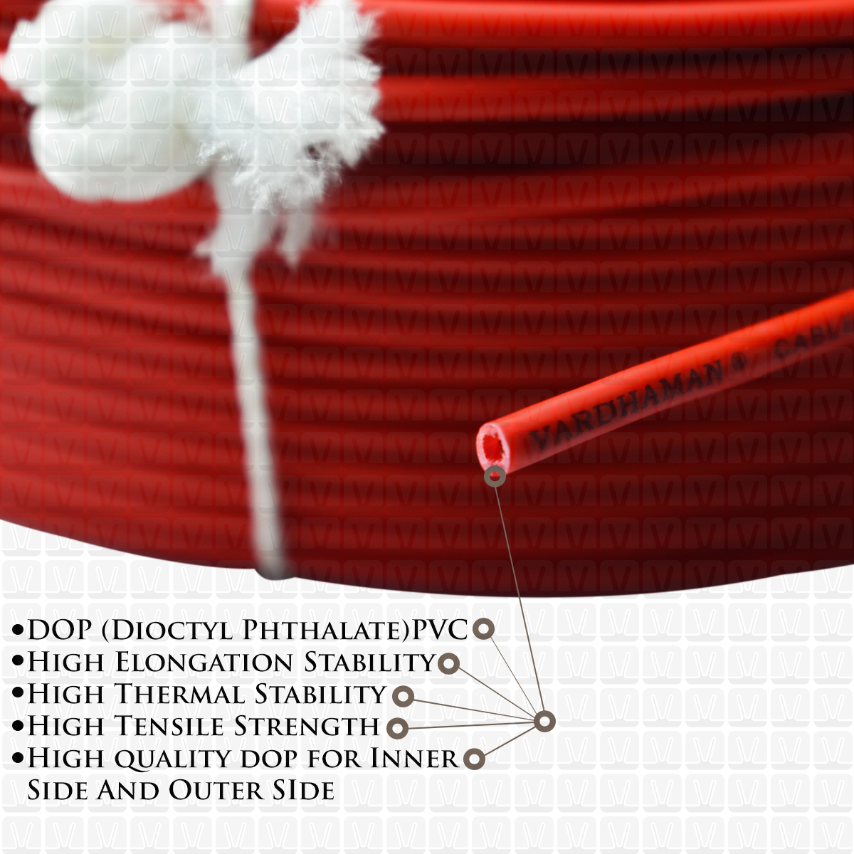 VARDHMAN 1.5 mm Wire Red (90 Mtr./Bundle)