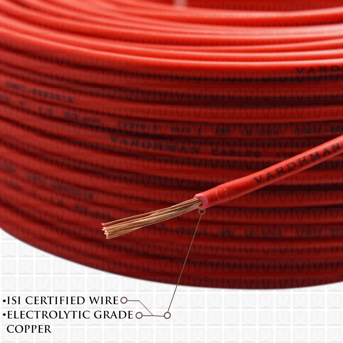 VARDHMAN 1.5 mm Wire Red (90 Mtr./Bundle)
