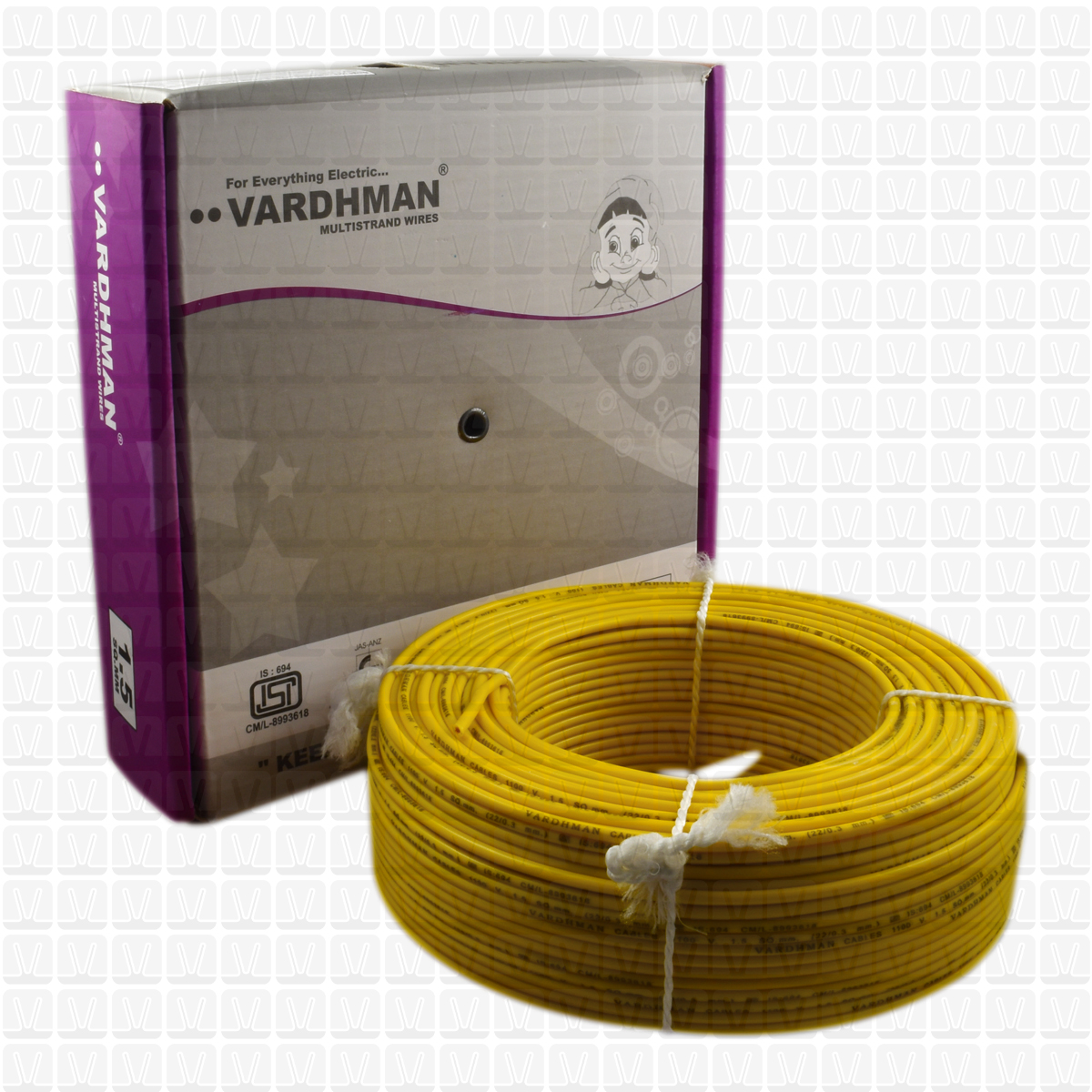 VARDHMAN 1.5 mm Wire Yellow (90 Mtr./Bundle)