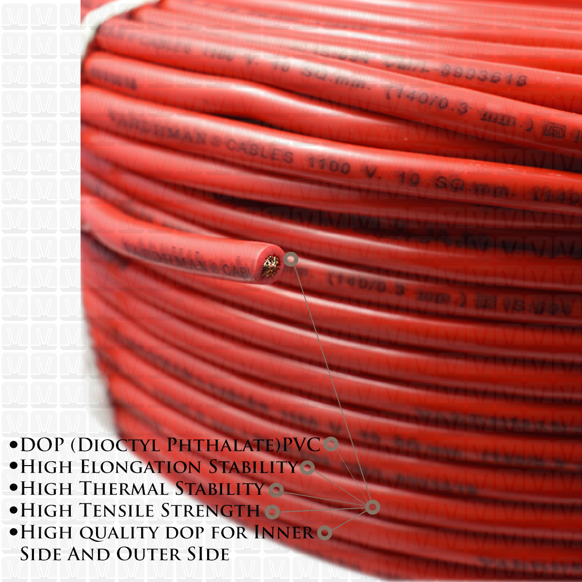 VARDHMAN 10.0 mm Wire Black (90 Mtr./Bundle)