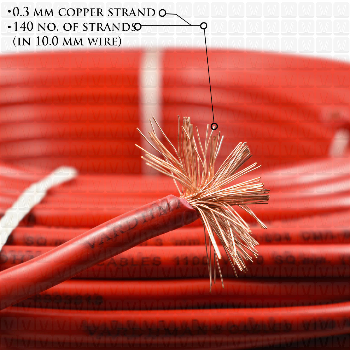 VARDHMAN 10.0 mm Wire Black (90 Mtr./Bundle)