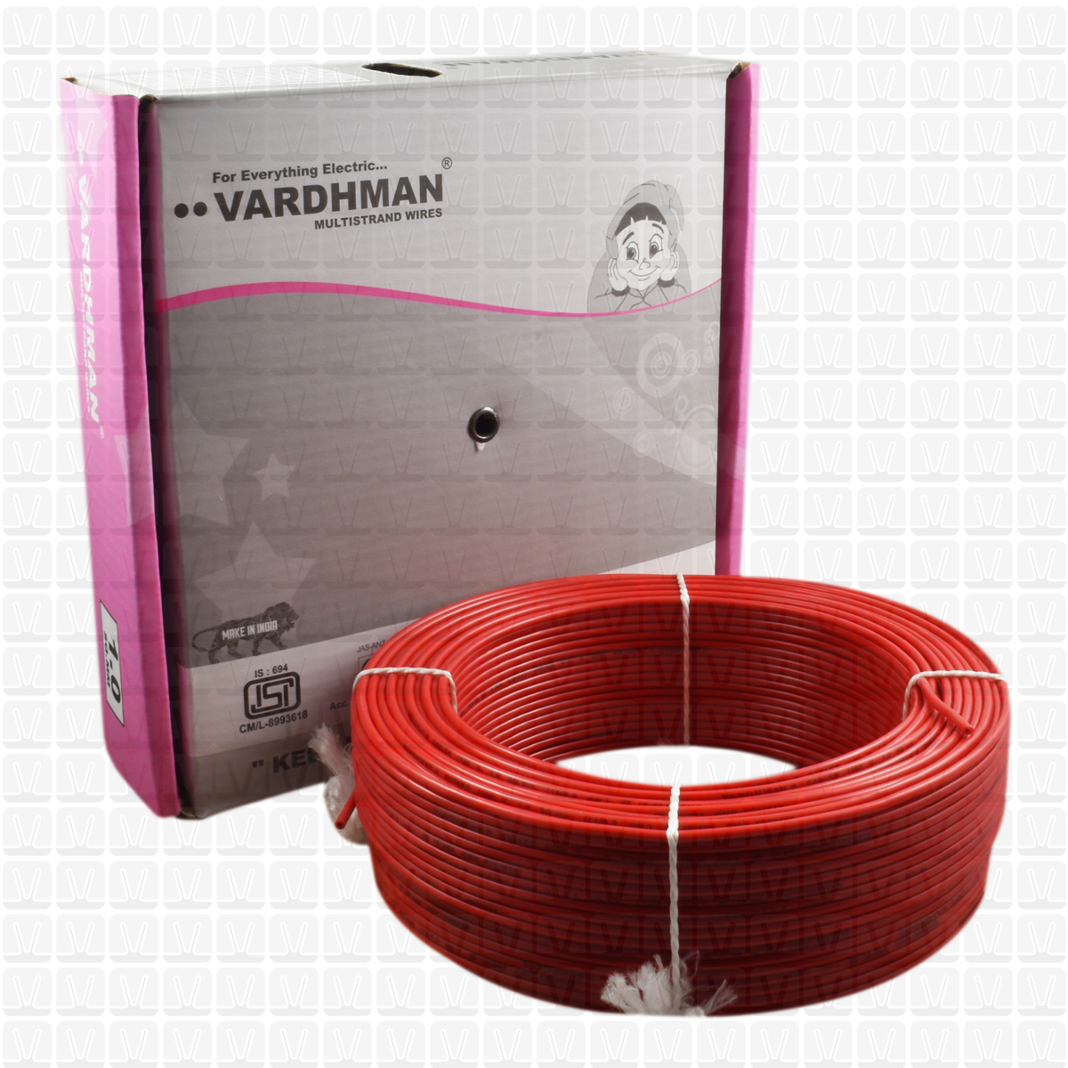 VARDHMAN 1.0 mm Wire Red (90 Mtr./Bundle)