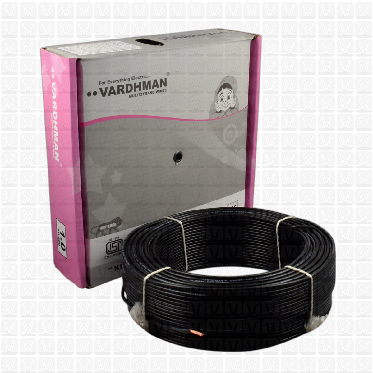 VARDHMAN 1.0 mm Wire Black (90 Mtr./Bundle)