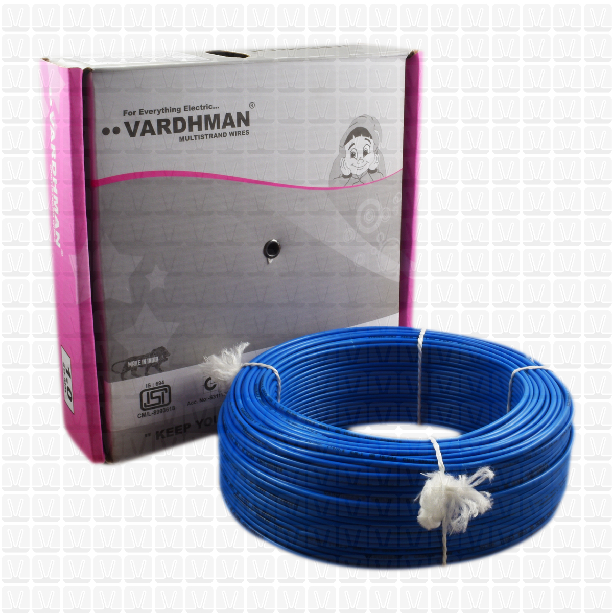 VARDHMAN 1.0 mm Wire Blue (90 Mtr./Bundle)