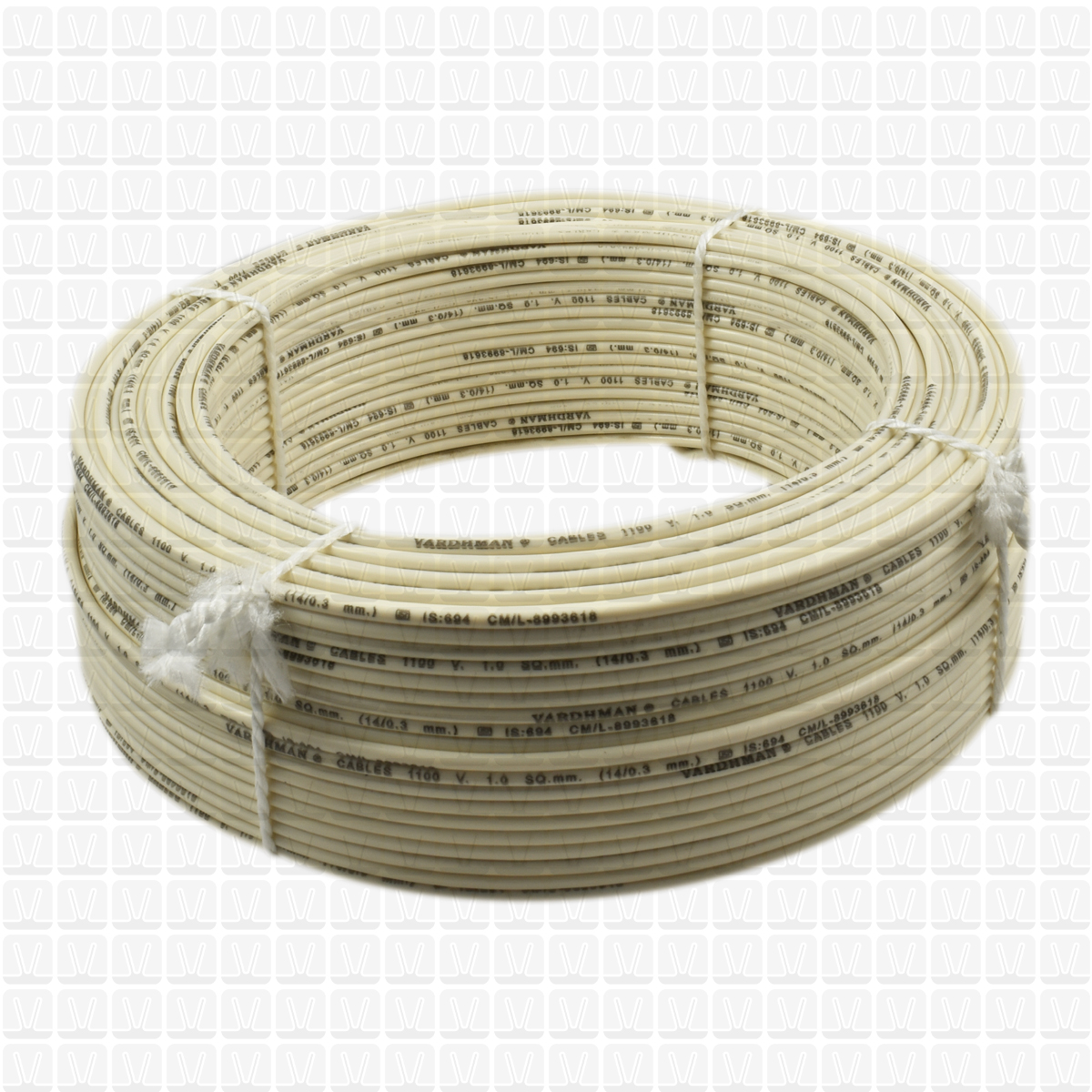 VARDHMAN 1.0 mm Wire White (90 Mtr./Bundle)