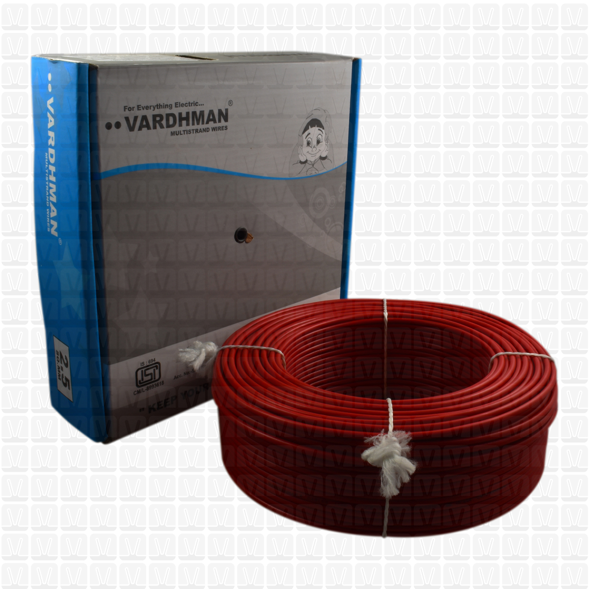 VARDHMAN 2.5 mm Wire Red (90 Mtr./Bundle)