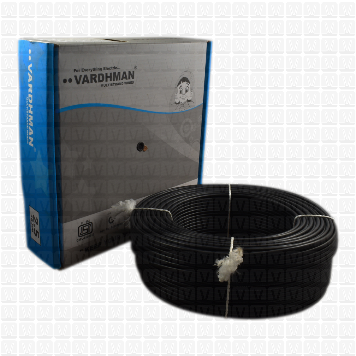 VARDHMAN 2.5 mm Wire Black (90 Mtr./Bundle)