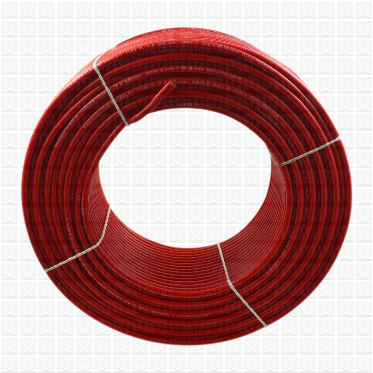 VARDHMAN 4.0 mm Wire Red (90 Mtr./Bundle)