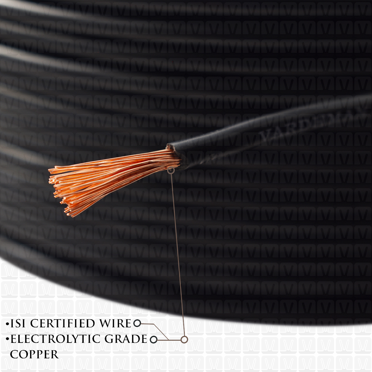 VARDHMAN 4.0 mm Wire Black (90 Mtr./Bundle)
