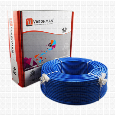 VARDHMAN 4.0 mm Wire Blue (90 Mtr./Bundle)