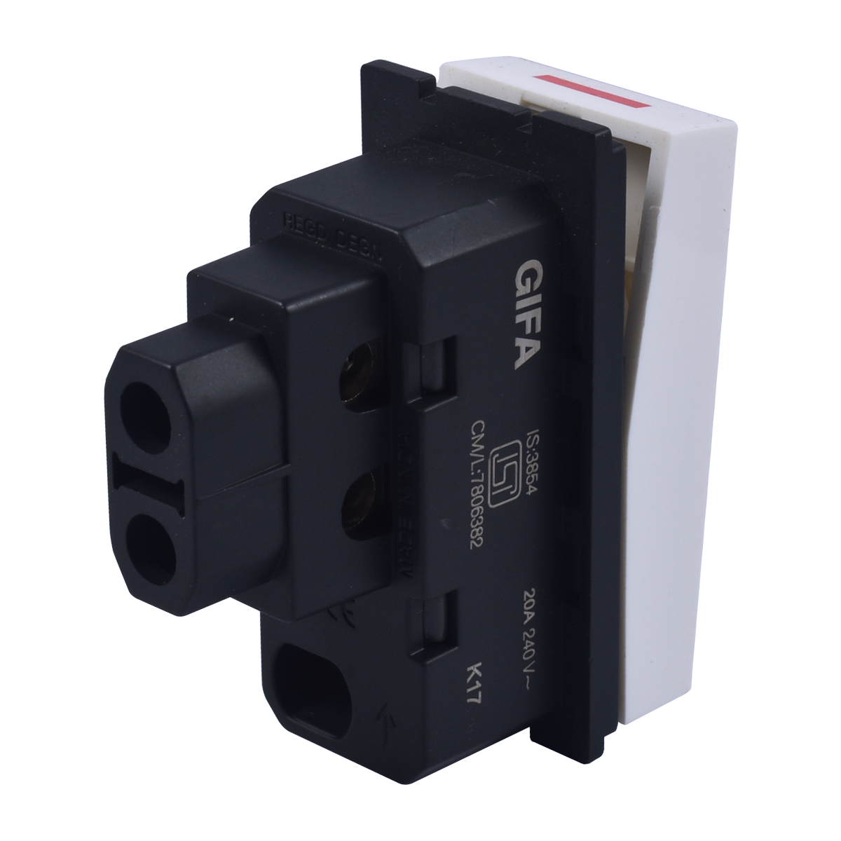 Gifa White One Way Switch 20 Amp